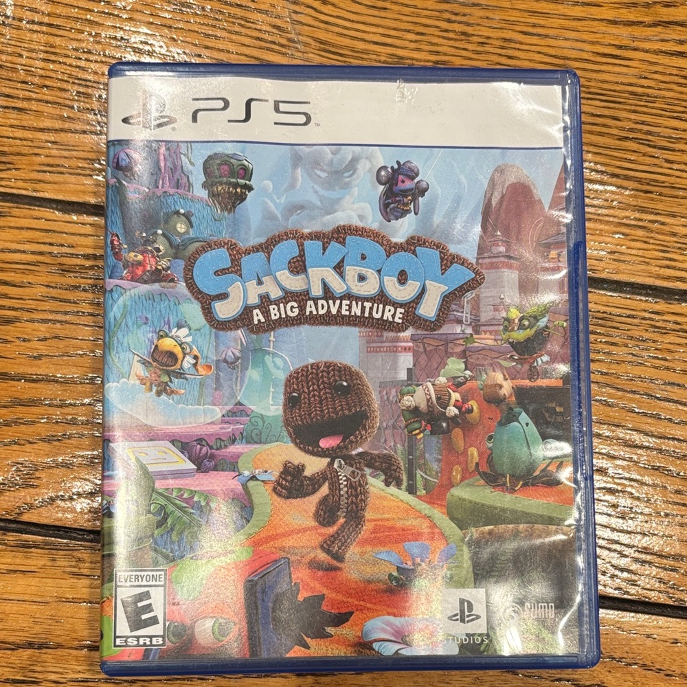 Sony PS5 Sackboy: A Big Adventure — Blue Case with Colorful Cover Art